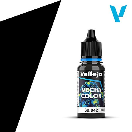 Tinta Acrílica Mecha Color PURE BLACK - Vallejo (18ml)