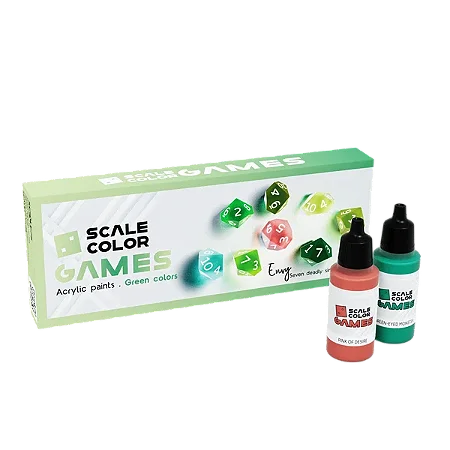 Conjunto Tintas Acrílicas Scalecolor Games ENVY (Green Colors) - Scale75 (Box x8 17ml)