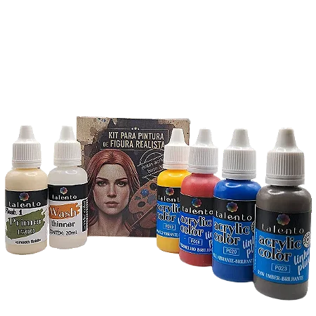Kit para Pintura de Figura Realista - Talento (Box x6 20ml)