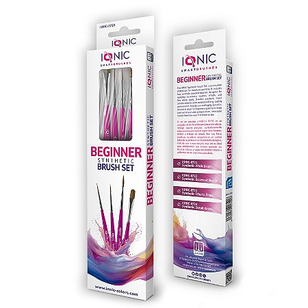Conjunto Pincéis Sintéticos Para Iniciantes - IONIC Smart Brushes (4 pincéis)