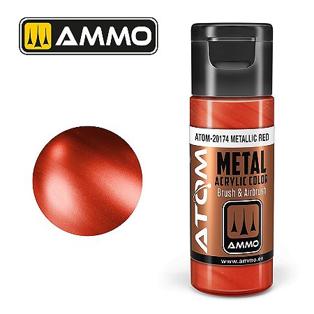 Tinta Metálica ATOM METALLIC - RED - AMMO (20ml)