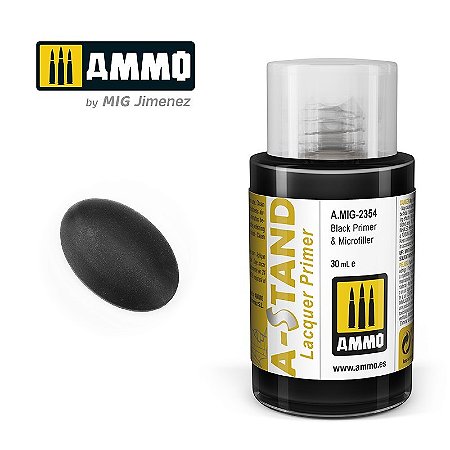 Primer Laca A-STAND e Micro Preenchimento - BLACK - AMMO (30ml)