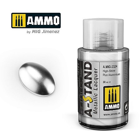 Tinta Laca A-STAND - HIGH-SHINE PLUS ALUMINIUM - AMMO (30ml)