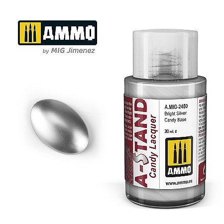 Tinta Laca A-STAND - Bright Silver Candy Base - AMMO (30ml)