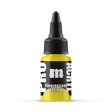 Tinta Acrílica Artística FLUORESCENT YELLOW - Pro Acryl (22ml)