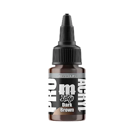 Tinta Acrílica Artística 1-Step DARK BROWN - Pro Acryl (22ml)