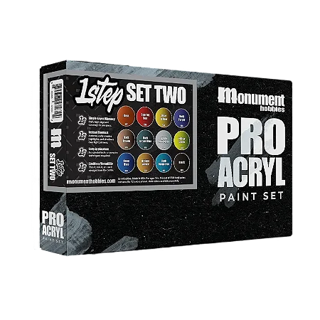 Conjunto Tintas Acrílicas Artísticas 1-STEP 2 - Pro Acryl (Box 12x 22ml)