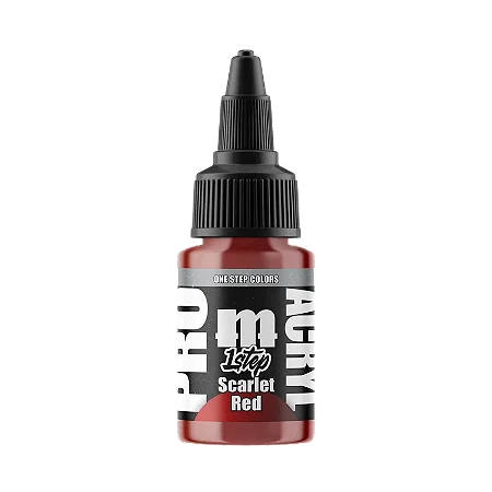 Tinta Acrílica Artística 1-Step SCARLET RED- Pro Acryl (22ml)