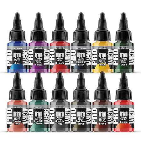 Conjunto Tintas Acrílicas Artísticas - 1-STEP SET 1 - Pro Acryl (Box 12x 22ml)