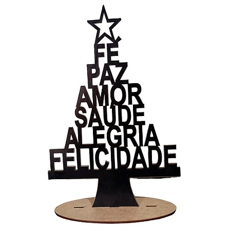 Árvore de Natal Preta com Caveirinhas