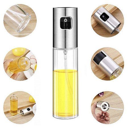 Spray Pulverizador Para Azeite e Vinagre de Vidro Cozinha Chef