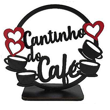 Enfeite Palavra de Mesa Cantinho do Café Com Arco Com Base