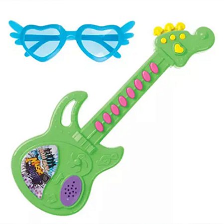 Brinquedo Musical Infantil Guitarra com Óculos Show Music Diversão Crianças