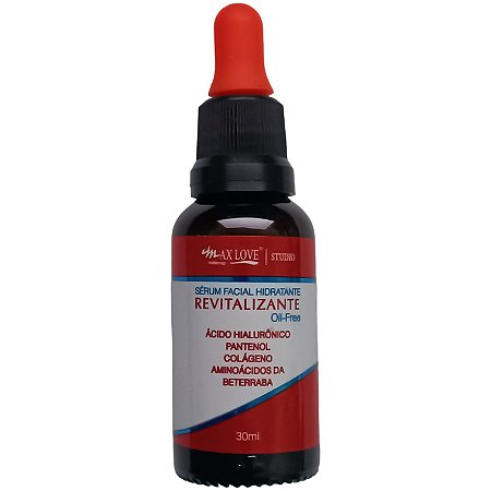 Serum Revitalizante Com Ácido Hialurônico Max Love 30ml