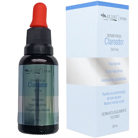 Sérum facial Clareador Max Love Oil Free 30ml