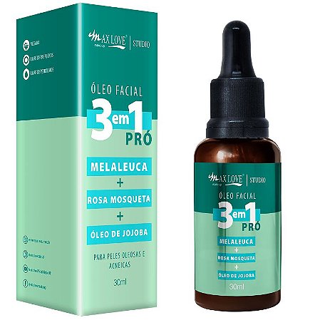 Óleo Facial: 3 em 1 Pró - Max Love