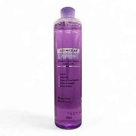 Água Micelar Argila Rosa 300ml Max Love