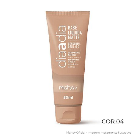 Base Líquida Matte Dia A Dia Mahav Cor 04 30ml