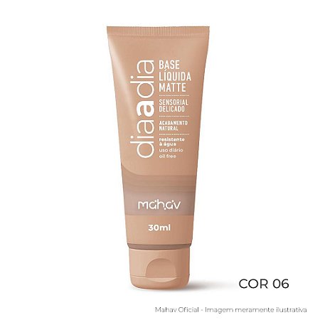 Base Líquida Matte Dia A Dia Mahav Cor 06 30ml