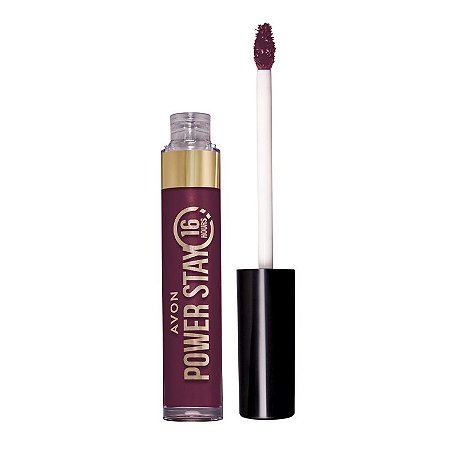 Batom Líquido Avon Power Stay 16h Vinho Escuro