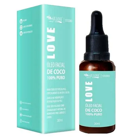 Óleo Facial De Coco Max Love 100% Puro 30ml