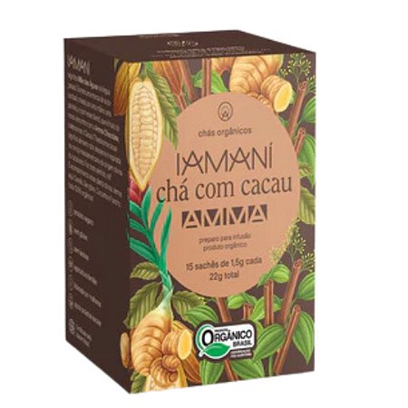 CHA COM CACAU ORG 15 saches IAMANI