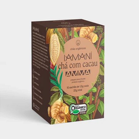 CHA COM CACAU ORG 15 saches IAMANI