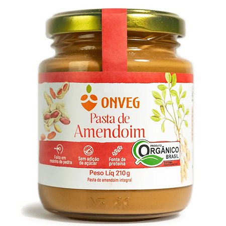 PASTA DE AMENDOIM ORG 210g ONVEG