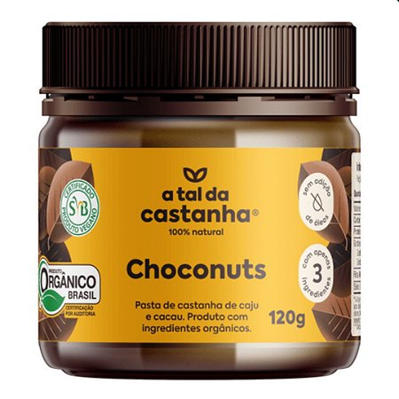 PASTA DE CASTANHA CHOCNUTS ORG 120g TAL CASTANHA
