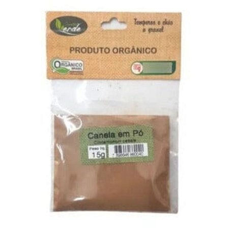 CANELA EM PO ORGANICA 15g QUINTAL VERDE