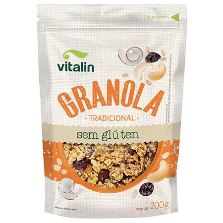 GRANOLA TRADICIONAL SEM GLUTEN 200g VITALIN