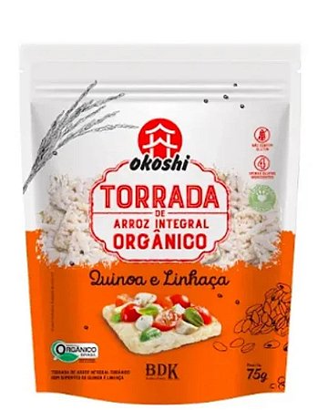 TORRADA DE ARROZ E QUINOA ORG 75g OKOSHI