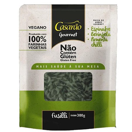 FUSILLI ESPINAFRE/BERINJELA/P.CHILLI  300g CASARAO