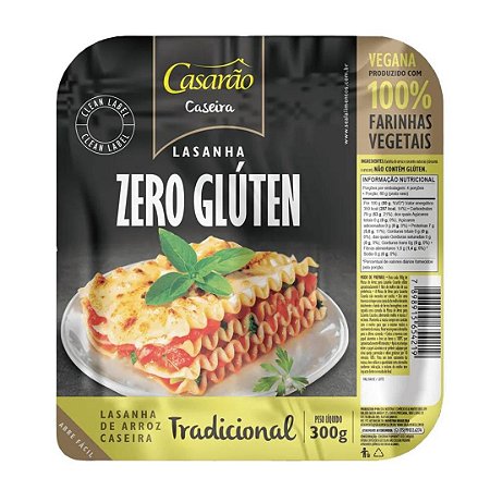 MASSA CASEIRA LASANHA TRADICIONAL 300g CASARAO