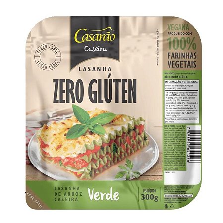 LASANHA CASEIRA VERDE VEG 300g CASARAO
