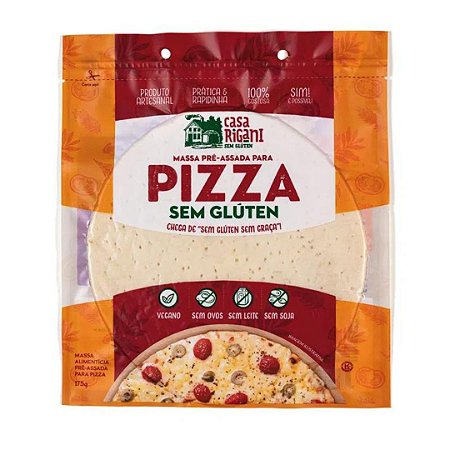 PIZZA SEM GLUTEN VEGANA 175g CASA RIGANI