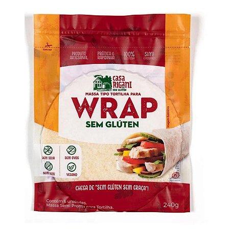 WRAP SEM GLUTEN VEGANO 220g CASA RIGANI