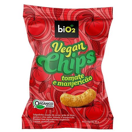 VEGAN CHIPS TOMATE/MANJERICAO ORG 40g BIO2