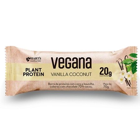 BARRA PROTEICA VEGANA VANILLA COCONUT 70g HARTS