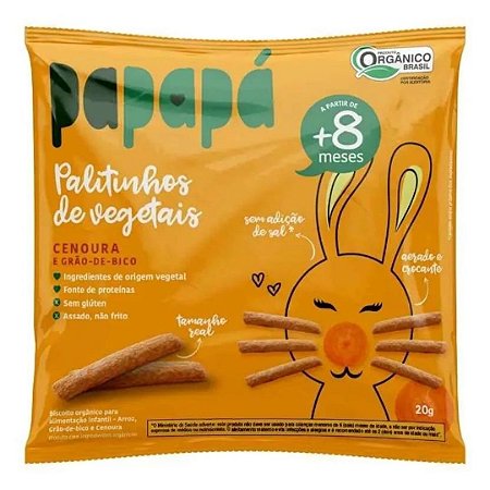 PALITINHOS DE CENOURA E GRAO DE BICO 20g PAPAPA