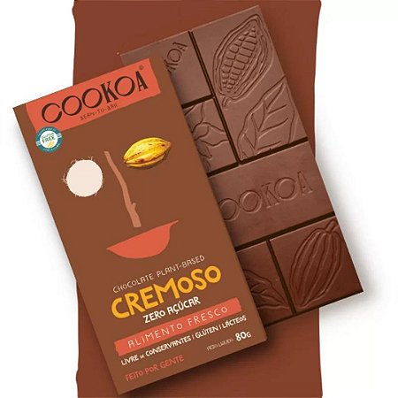 CHOCOLATE CREMOSO SEM ACUCAR 72g COOKOA