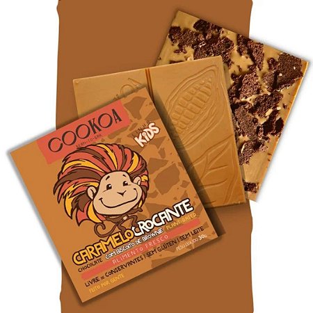 CHOCOLATE KIDS CARAMELO CROCANTE 30g COOKOA