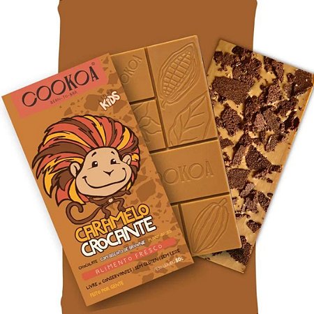 CHOCOLATE CARAMELO E BROWNIE CROCANTE 80g COOKOA