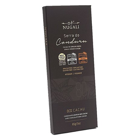 CHOCOLATE CONDURU 80% CACAU 85g NUGALI