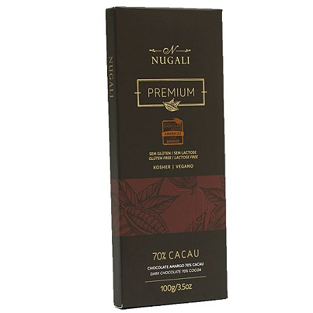 CHOCOLATE  PREMIUM 70% CACAU 100g NUGALI