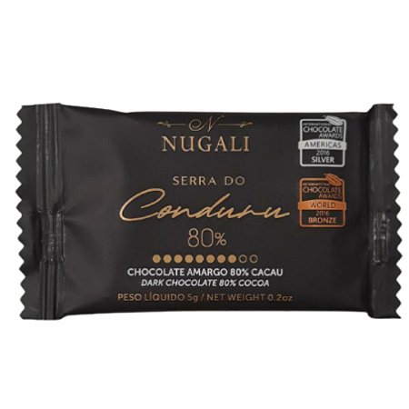 CHOCOLATE MINI CONDURU 80% CACAU 5g NUGALI