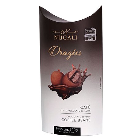 DRAGEE CAFE COM CHOCOLATE AO LEITE 100g NUGALI