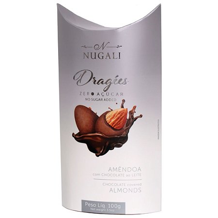 DRAGEE AMENDOA CHOCOLATE ZERO 100g NUGALI