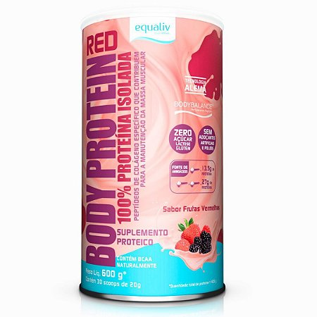 BODY PROTEIN RED FRUTAS VERMELHAS 600g EQUALIV