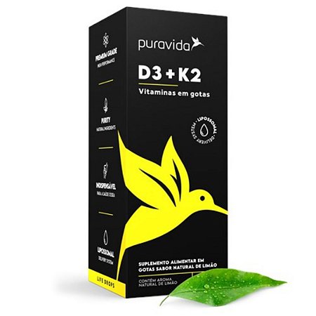 VITAMINA D3 + K2 GOTAS 20ml PURAVIDA